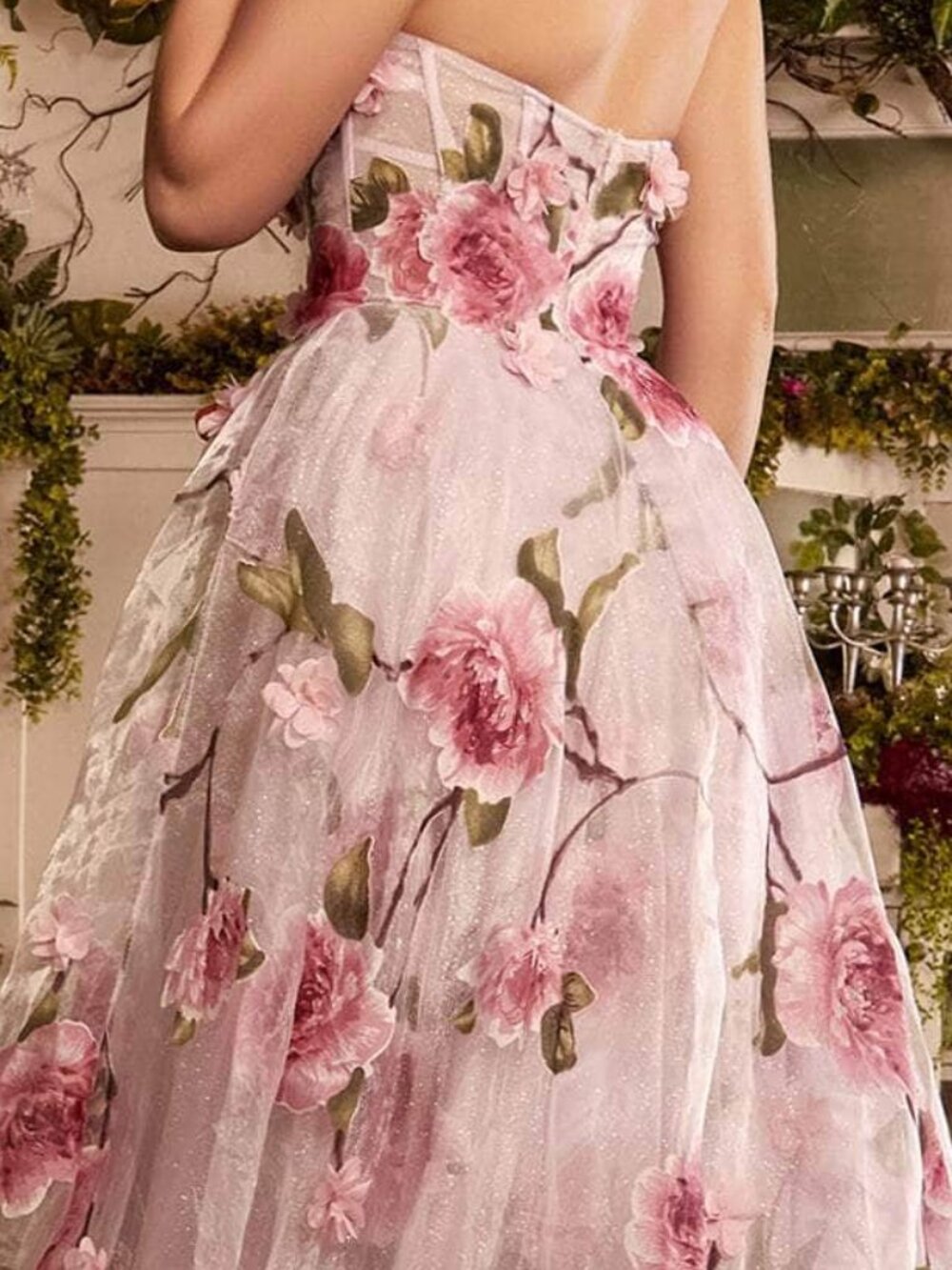 NWT Andrea and Leo A1035 Floral Applique Winter Formals and Balls Multi size 2 - Picture 4 of 6
